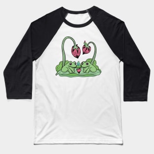 Frogs and strawberry plants Baseball T-Shirt